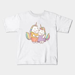 Unicorns in Love Kids T-Shirt